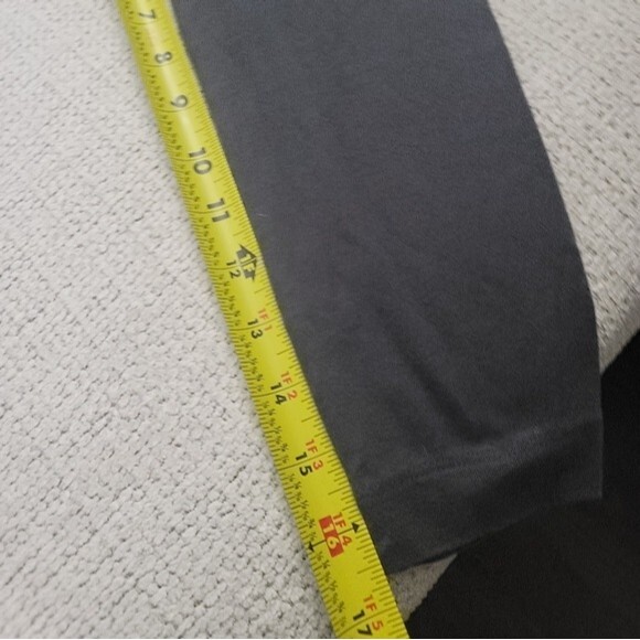 J. Crew Long-sleeved Oversized Grey Front Blue and White Striped back Scoop Neck - Picture 7 of 10